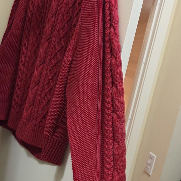GAP Rich Red Cable Knit Sweater - Picture 3 of 3
